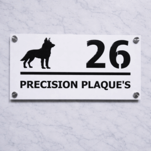 Bellissima Acrylic Modern House Animal Sign Plaque A2 P5 – 280 x140mm