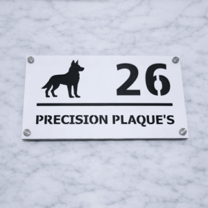 Bellissima Acrylic Modern House Animal Sign Plaque A1 P5 – 300 x160mm